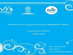 Hakkari sinema salonu açılıyor!