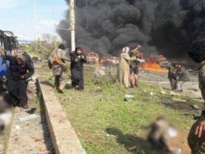 Konvoyda patlama çok sayıda ölü ve yaralı!