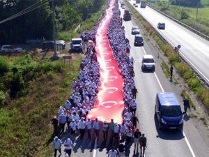 Adalet Yürüyüşü havadan görüntülendi!