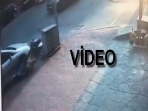 Motosikletin Otomobile çarpma anı