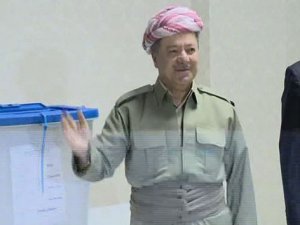 Barzani bağımsızlık referandumu için oy kullandı!