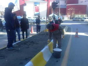 Hakkari’de orta refüjler boyatıldı