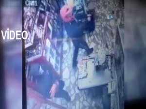 Soyguncularla Polis arasındaki çatışma kamerada