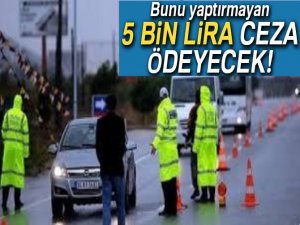 Egzoz gazı emisyonuna uymayan sürücülere 5 bin lira ceza