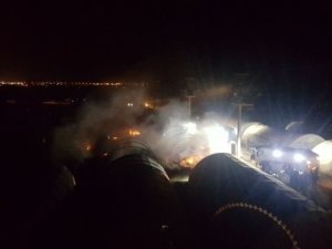 Çadır kentte yangın