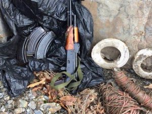 Gelinli mezrasında silah ve mühimmat ele geçirildi