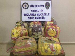 Yüksekova'da 95 kilo esrar ele geçirildi