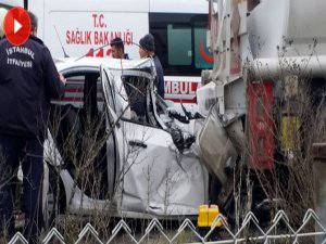TEM yolunda kazası 1 ölü, 1 ağır yaralı