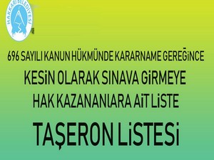 Hakkari belediyesi kesin taşeron sınav listesi