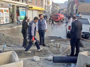 Çarşı merkezindeki drenaj çalışmaları tamamlandı