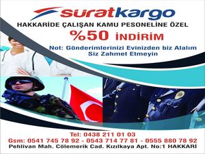 Suretkargo"dan Hakkari'deki kamu personeline özel indirim