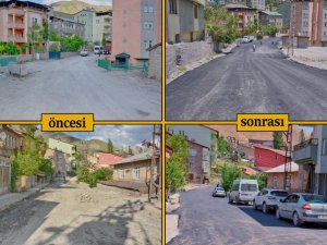 Hakkari’de asfalt atağı sürüyor