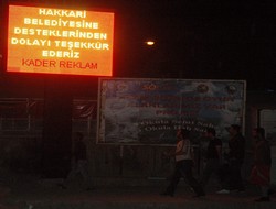 Hakkari'de ilk led ekran kuruldu