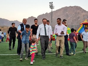 Başkan Epcim, şişme oyun parkını ziyaret etti