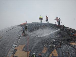 Uzay temalı merkezinde korkutan yangın