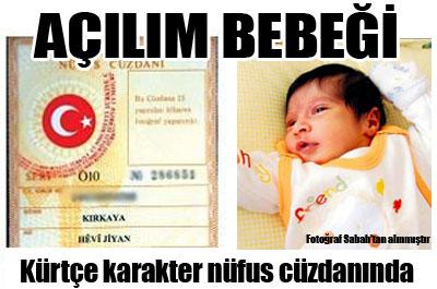 KÜRTÇE NÜFUS CÜZDANINDA