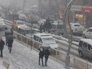 Hakkari’de lapa lapa kar yağışı