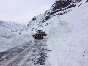 Hakkari-Şırnak yolu çığlardan temizleniyor