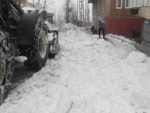 Hakkari Bağlarda karla mücadele çalışması