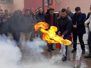 Destek personeline yangın tatbikatı!