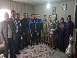 Şehit Er ve Çelik ailelerine ziyaret