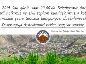 Temizlik kampanyasına davet!