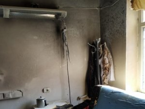 Devlet Hastanesi'nde yangın korkuttu