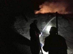 Hakkari-Van karayolunda yangın