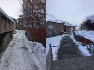 Hakkari’deki yollar tuzlanıyor