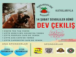 14 Şubat Sevgililer günü dev çekliş