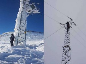 Hakkari Vedaş arıza ekibinin zor mesaisi