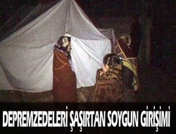 Depremzede çadırında spreyli soygun