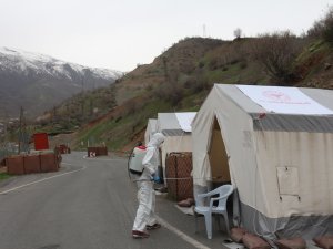 Çukurca’da dezenfekte çalışması