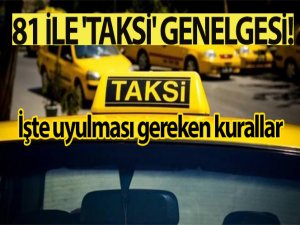 Ticari taksilerle ilgili yeni genelge