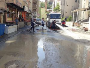 Cadde ve sokaklara ‘covid-19’ temizliği