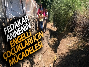 Fedakar annenin engelli çocukları için yol mücadelesi