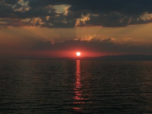 Van’da eşsiz gün batımı