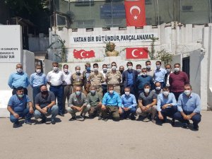 Güvenlik korucularından Binbaşı Carık’a ziyaret