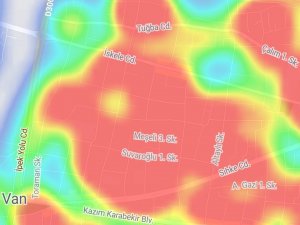 Van’da endişe veren korona virüs haritası