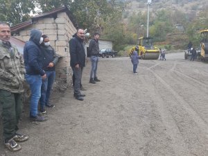 Sınır 'da yol çalışmaları hızlandı