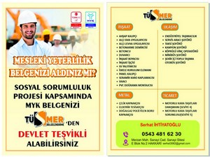 Meslek yeterlilik belgesi için hemen başvurun