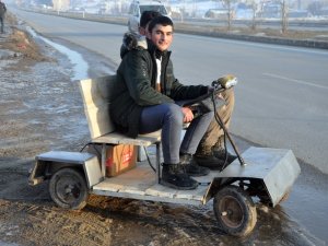 Yüksekovalı Mucit elektrikli araç yaptı