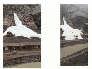 Hakkari'de yılın ilk çığı düştü