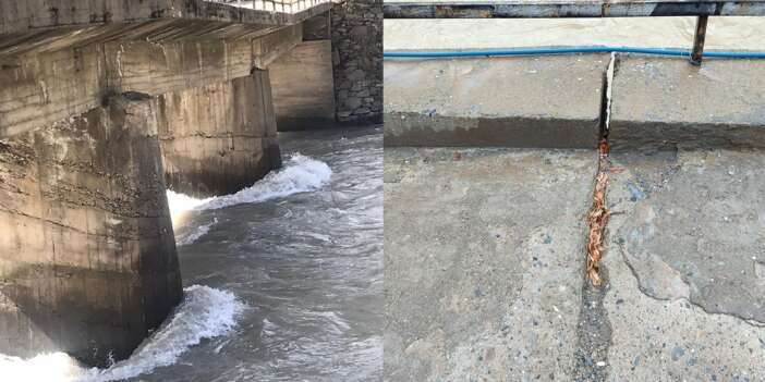 Hakkari Taşbaşı köprüsü her an çökebilir