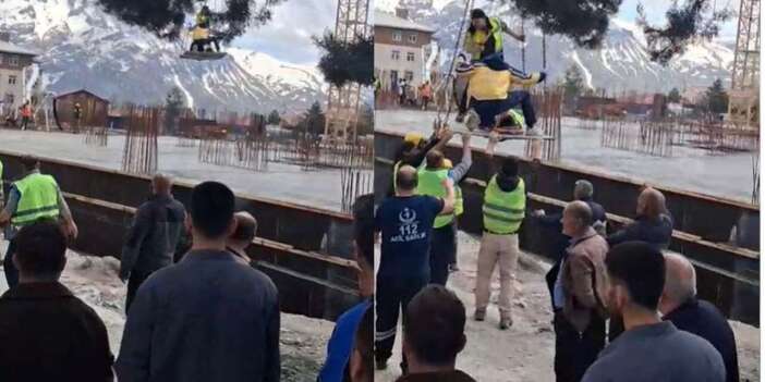 Hakkari'de iş kazası 1 yaralı