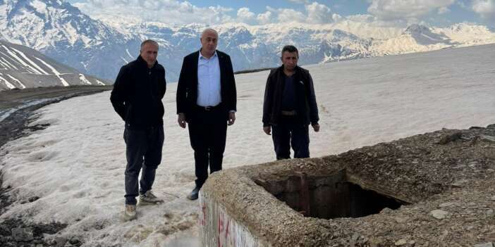 Berçelan Yaylası’nda su hattı arızası