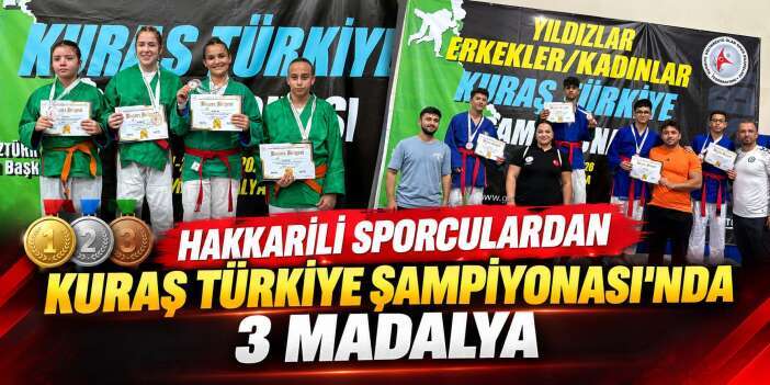 Hakkarili iki sporcu Türkiye şampiyonu oldu