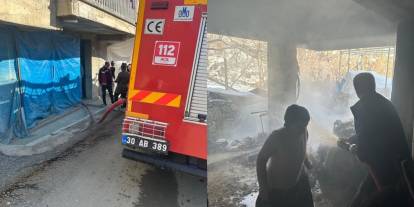 Hakkari Bağlar'da korkutan yangın