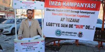 Hakkari’de LGBT kapatılsın imza kampanyası