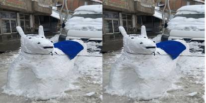 Hakkari'de esnaflardan kardan eşek sürprizi